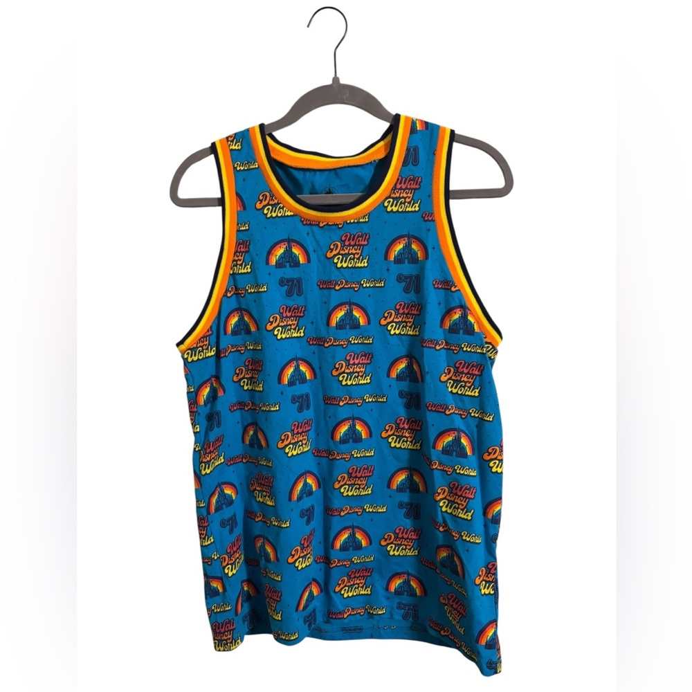 Disney Disneyland Resort Blue Vintage Style‎ Men’s Tank Top Medium